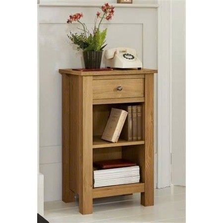 PPS Oak : Bàn Điện Thoại Nhỏ 2 Tầng + 0 Giỏ Cói